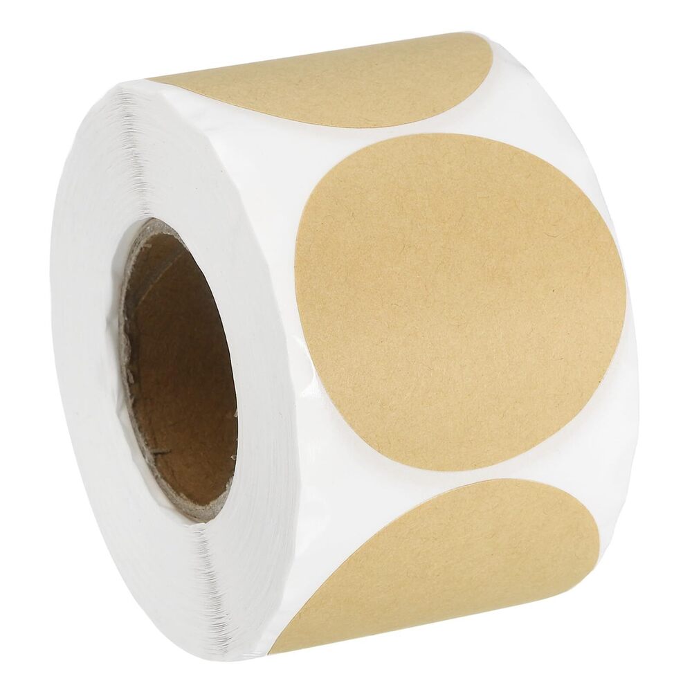 7811 Colored Dot Stickers 2", 500 Pcs Color Coding Labels Blank Circle